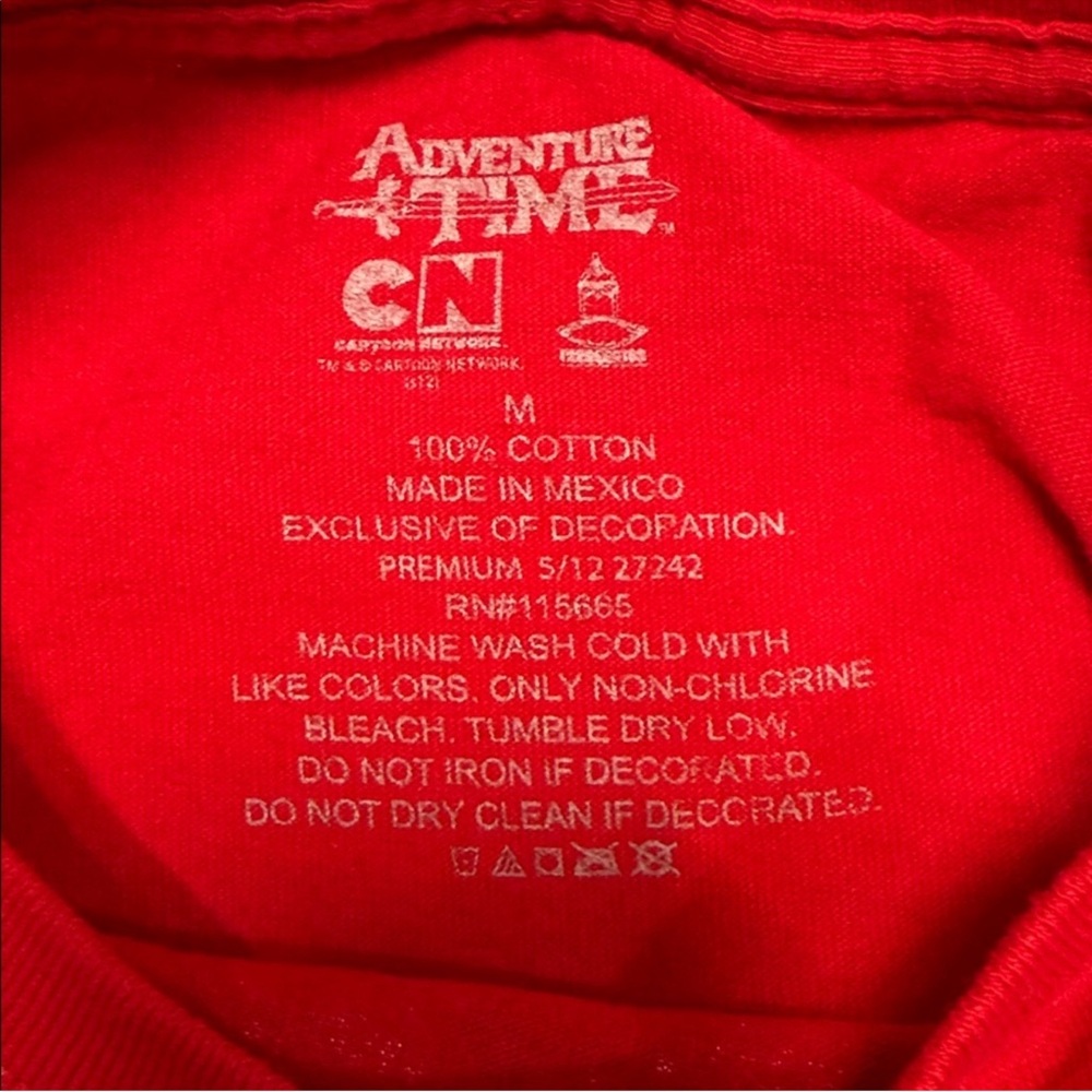 Adventure Time Cartoon Network Get Your Hero On Red Graphic Tee Shirt Size M - Picture 2 of 3
